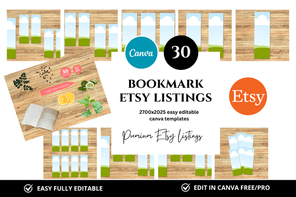 30 Bookmark Premium Etsy Listings Mockup: Elevate Your Shop's Visuals