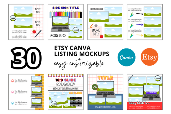 30 Teachers Pay Teachers Etsy Mockup Bundle: Design Smarter