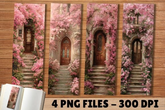 Elevate Your Design: The Pink Bougainvillea Floral Arch Bookmark