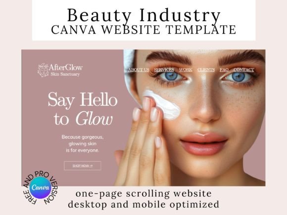 Elevate Your Esthetics Brand with a Minimal Canva Website Template