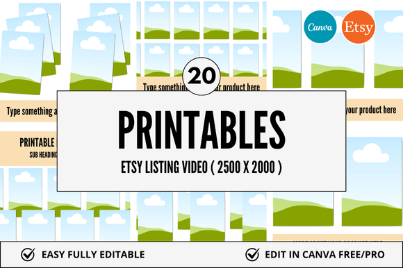 Elevate Your Etsy Shop with 20 Printables Etsy Video Mockup Templates