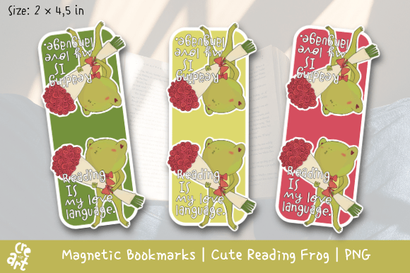 Magnetic Bookmarks | Cute Reading Frog