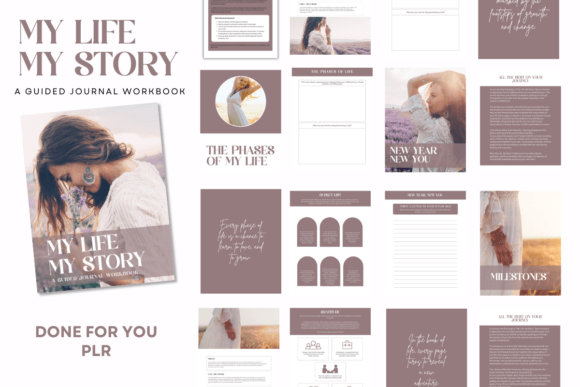 My Life, My Story Guided Journal PLR: A Designer's Creative Asset