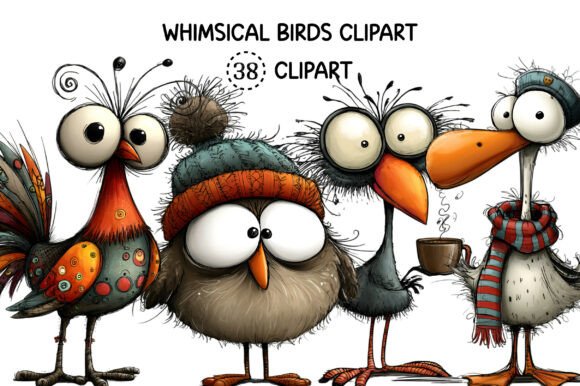 Whimsical Birds Clipart Bundle: Elevate Your Creative Projects